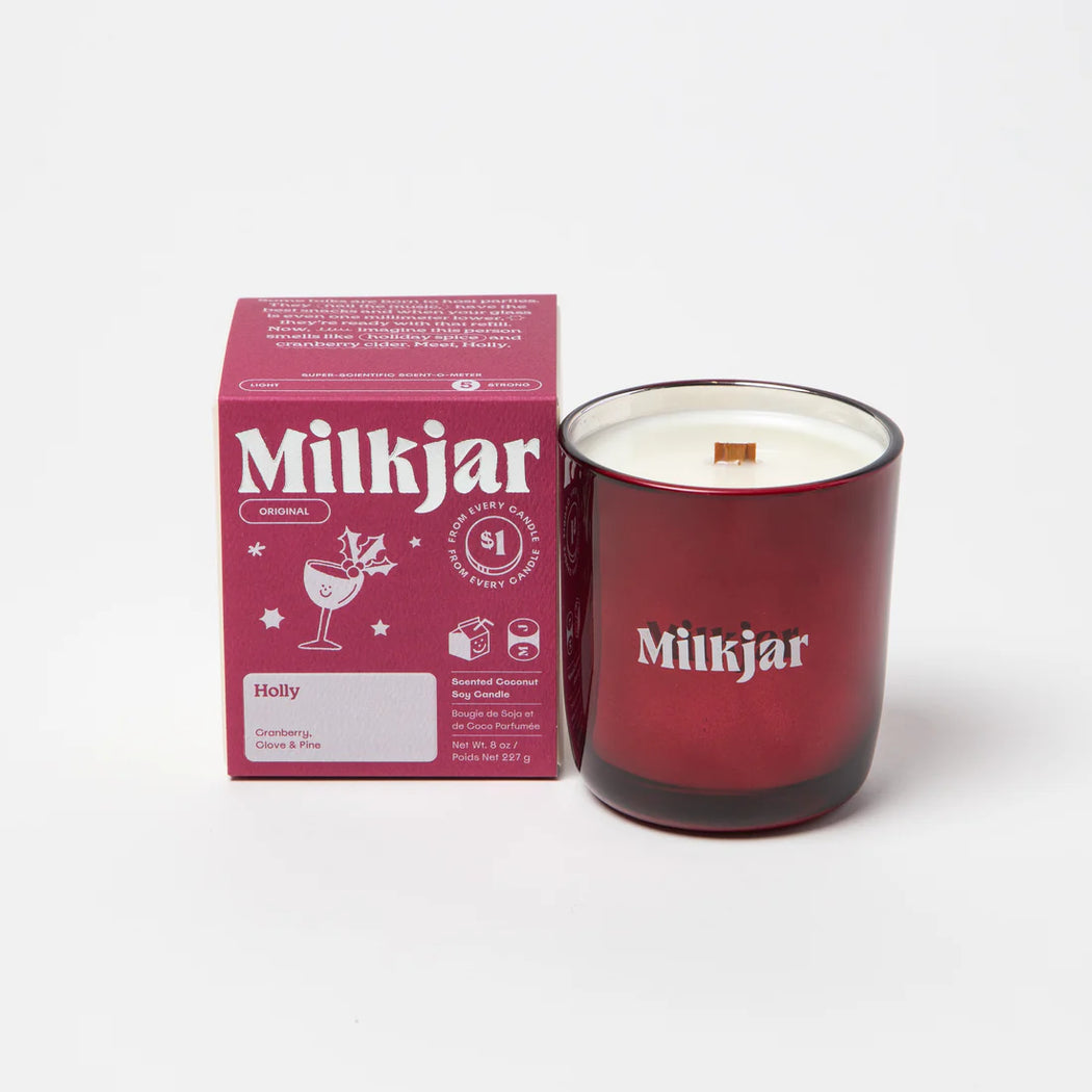 HOLLY MILKJAR CANDLE