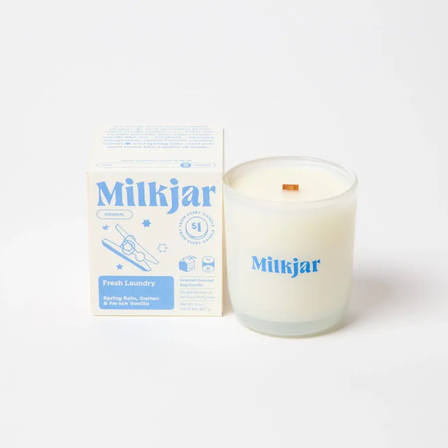 MILK JAR FRESH LAUNDRY CANDLE