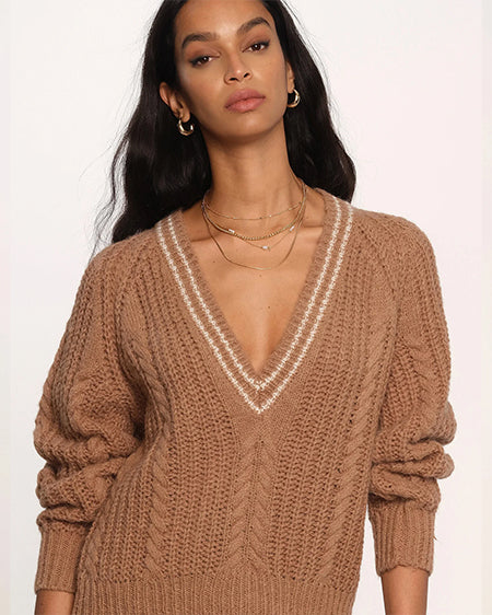 CARMEL FELICIA V-NECK SWEATER