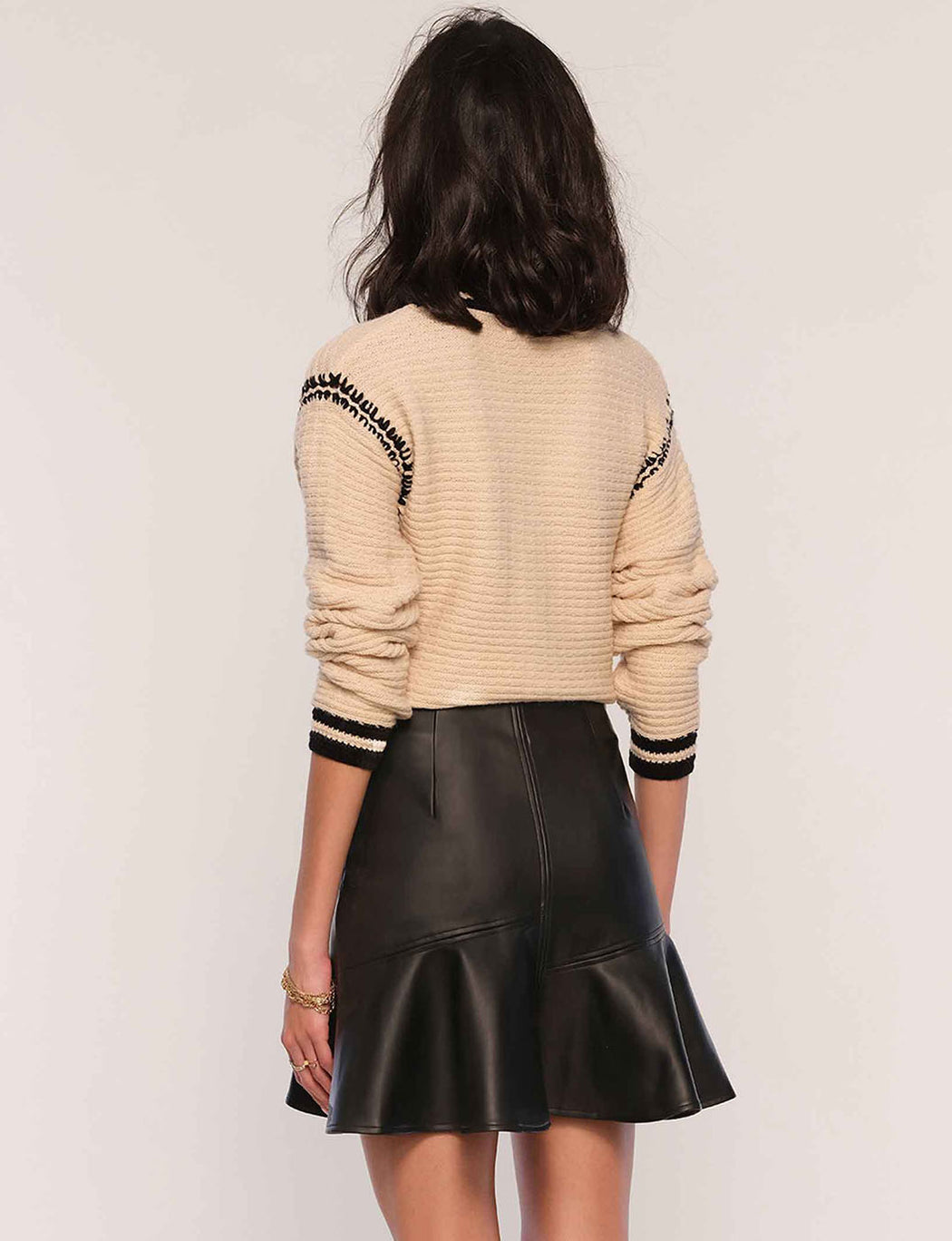 BIJOU FAUX LEATHER SKIRT