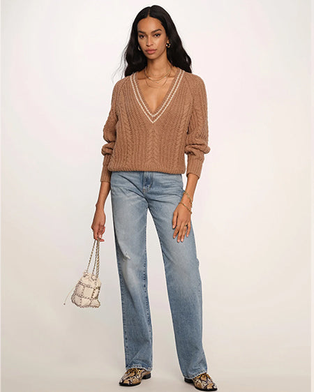 CARMEL FELICIA V-NECK SWEATER